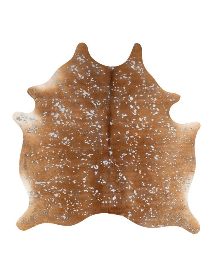 Detail image of 6' 6 x 7' 1 Cowhide Leather Freeform Rug