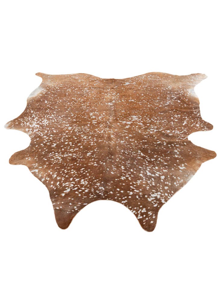 Detail image of 7' 2 x 7' 4 Cowhide Leather Freeform Rug