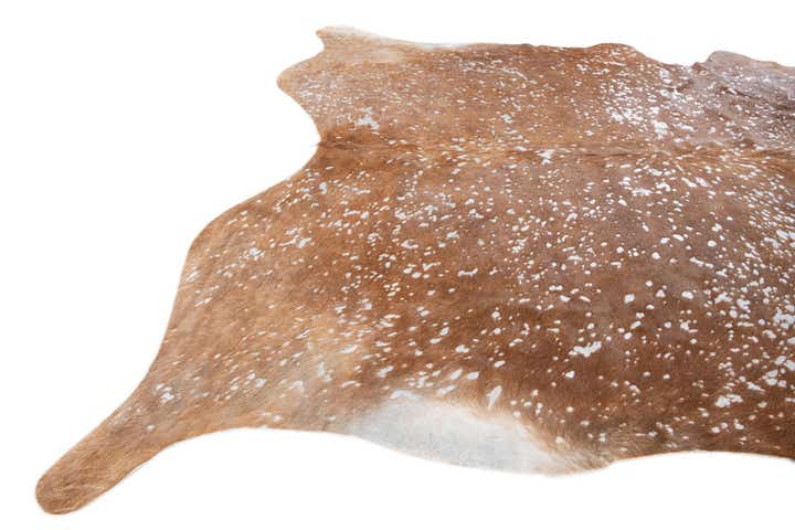 7' 2 x 7' 4 Cowhide Leather Freeform Rug