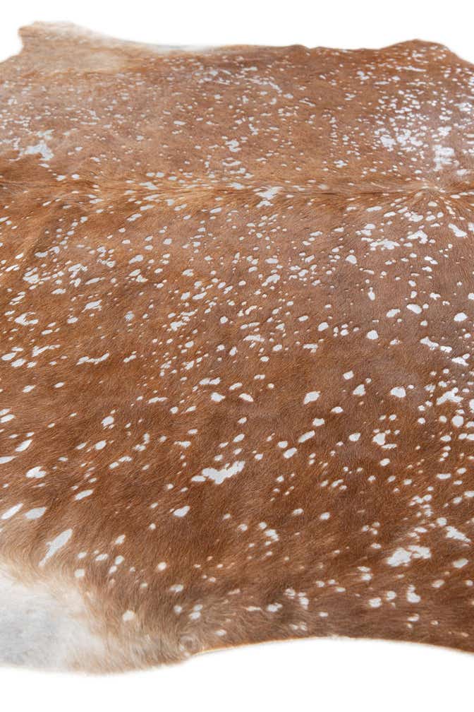 7' 2 x 7' 4 Cowhide Leather Freeform Rug