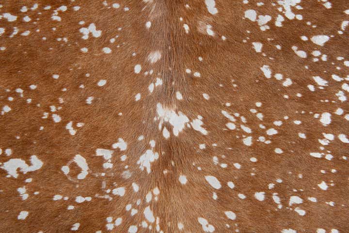 7' 2 x 7' 4 Cowhide Leather Freeform Rug