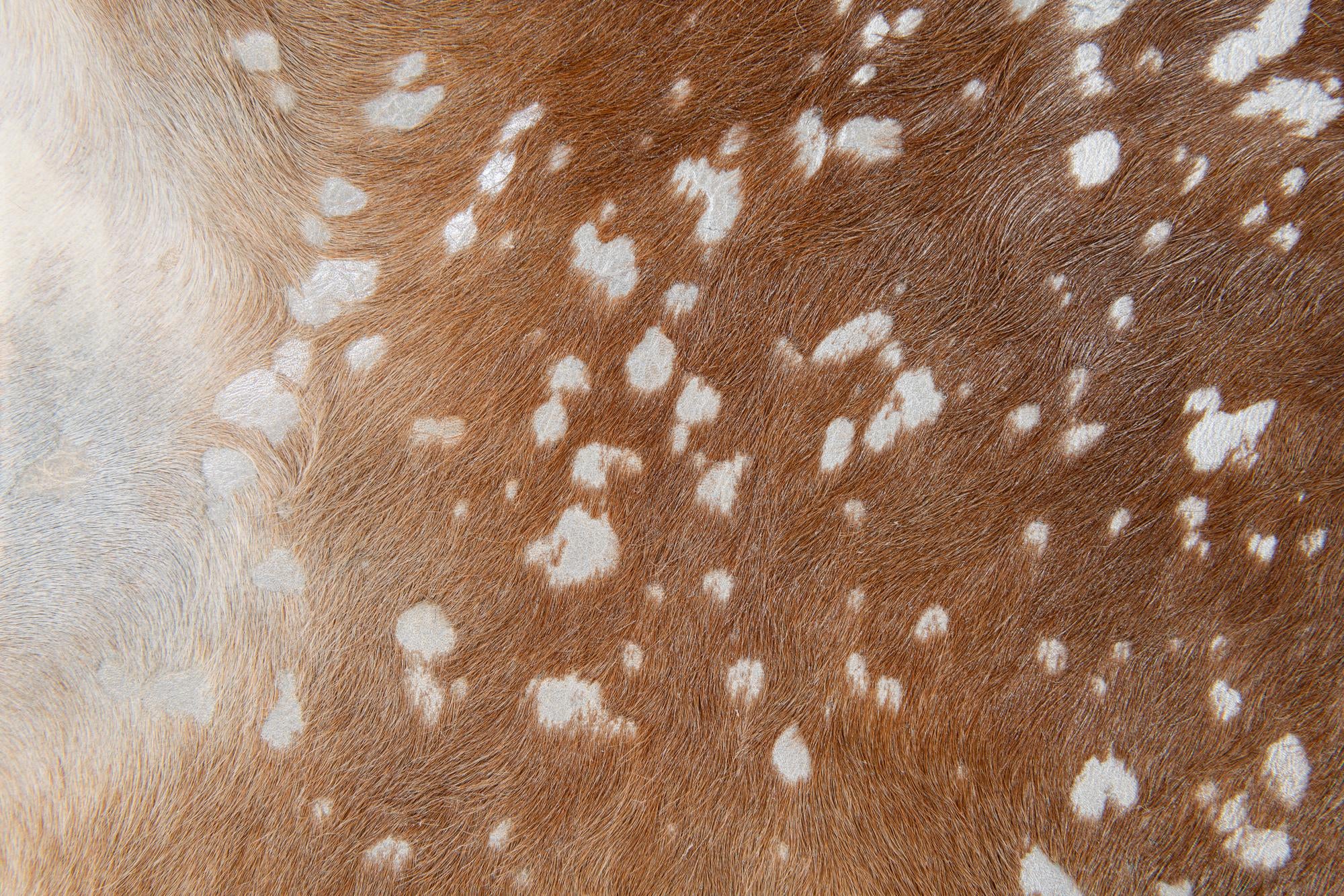 7' 2 x 7' 4 Cowhide Leather Freeform Rug