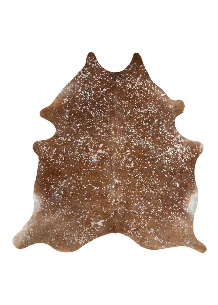 7' 2 x 7' 4 Cowhide Leather Freeform Rug