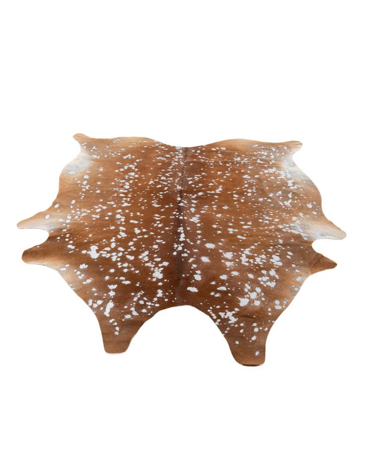 Detail image of 6' 8 x 7' 2 Cowhide Leather Freeform Rug