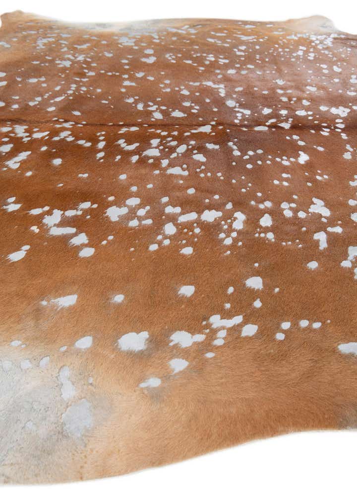 6' 8 x 7' 2 Cowhide Leather Freeform Rug
