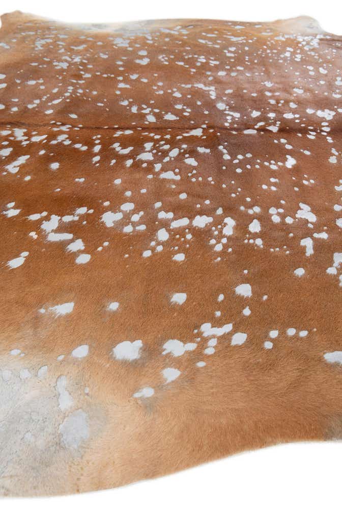 6' 8 x 7' 2 Cowhide Leather Freeform Rug