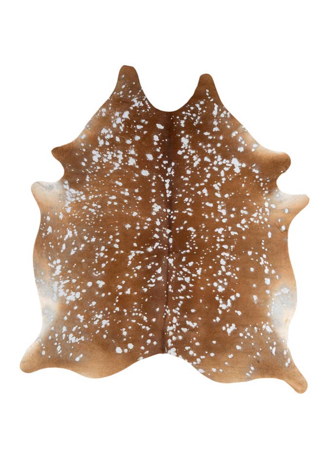 Detail image of 6' 8 x 7' 2 Cowhide Leather Freeform Rug
