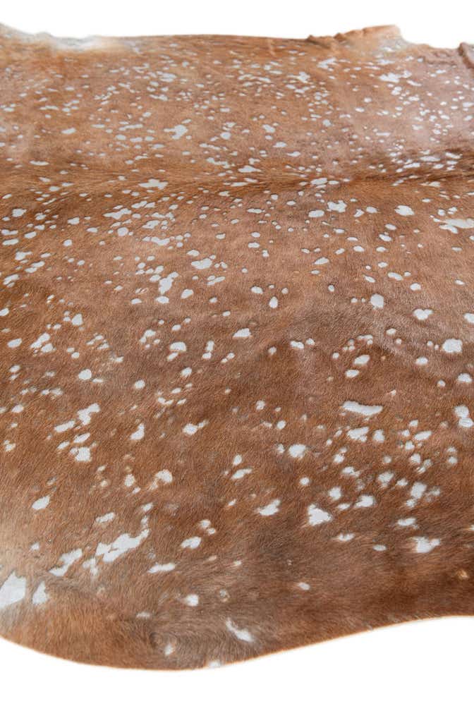 6' 7 x 7' 3 Cowhide Leather Freeform Rug