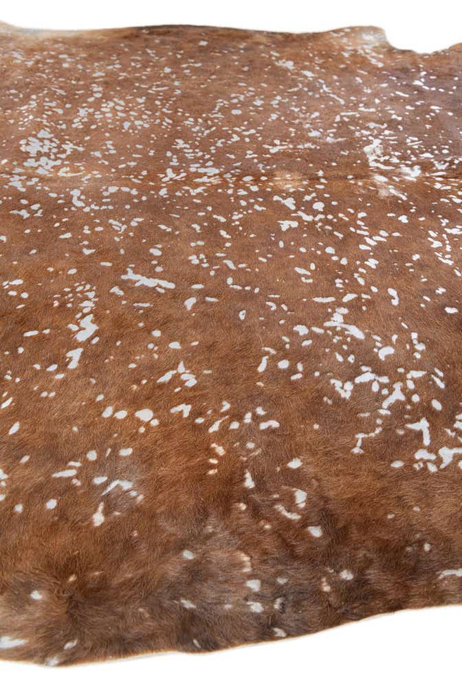 7' x 7' 6 Cowhide Leather Freeform Rug