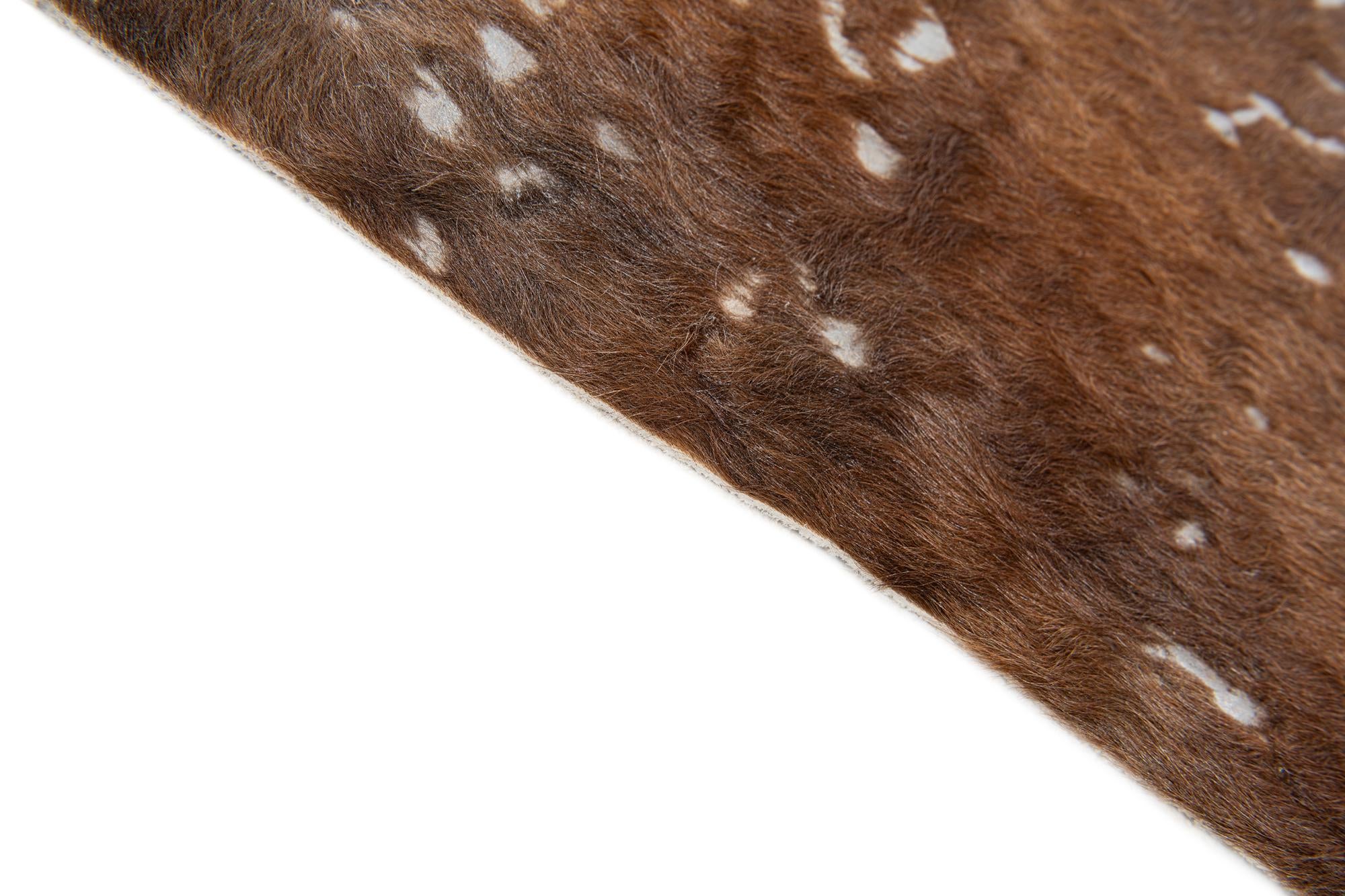 7' x 7' 6 Cowhide Leather Freeform Rug
