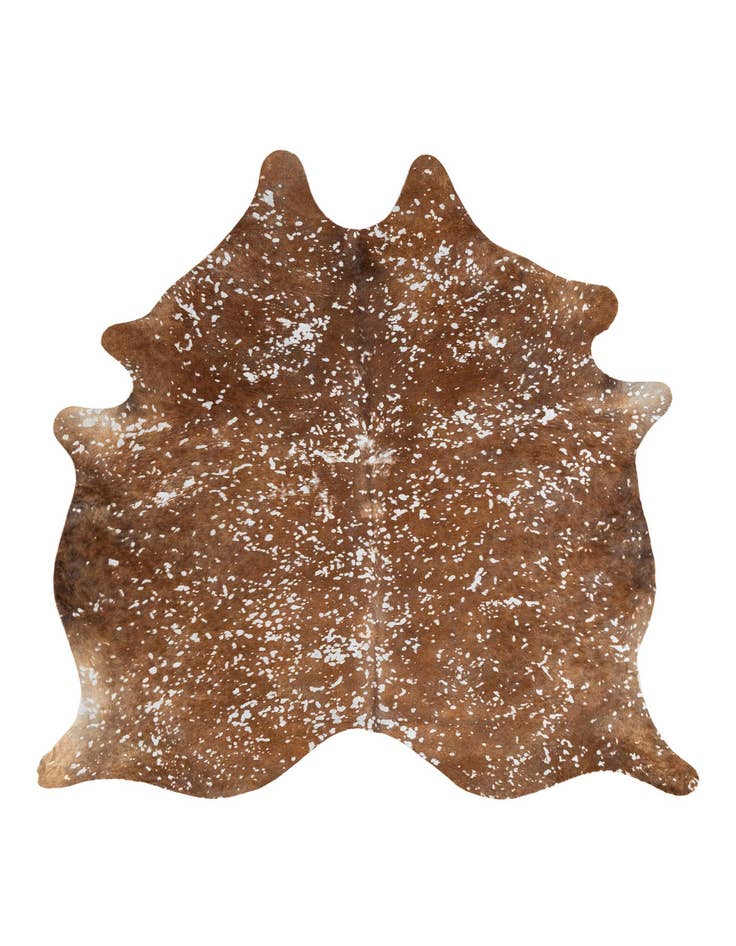 Detail image of 7' x 7' 6 Cowhide Leather Freeform Rug