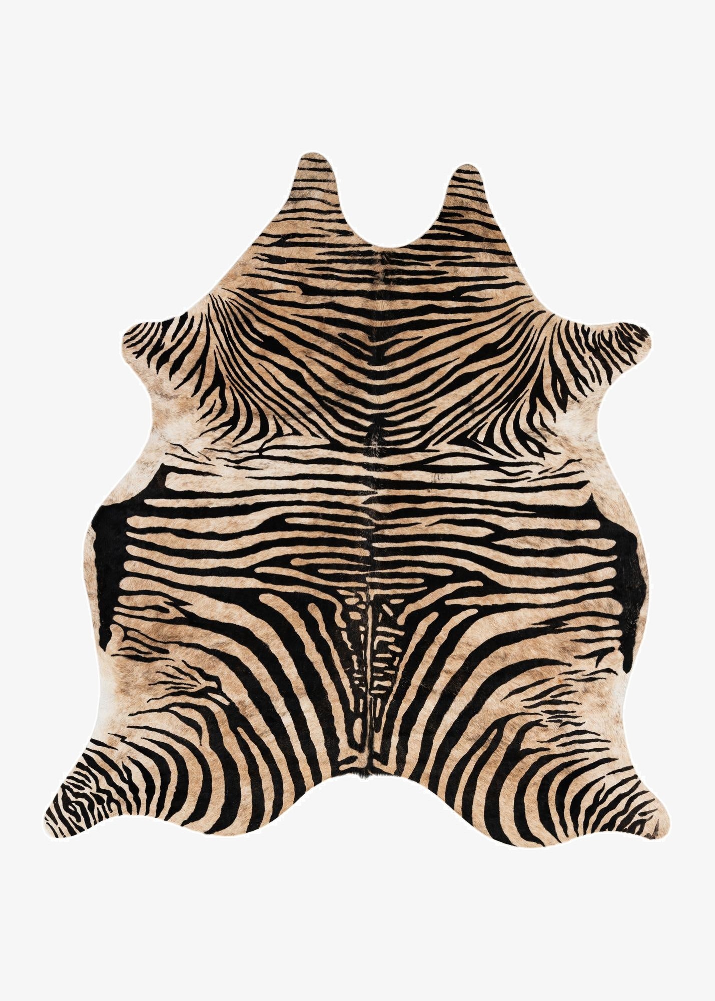 6' 6 x 7' Cowhide Leather Freeform Rug