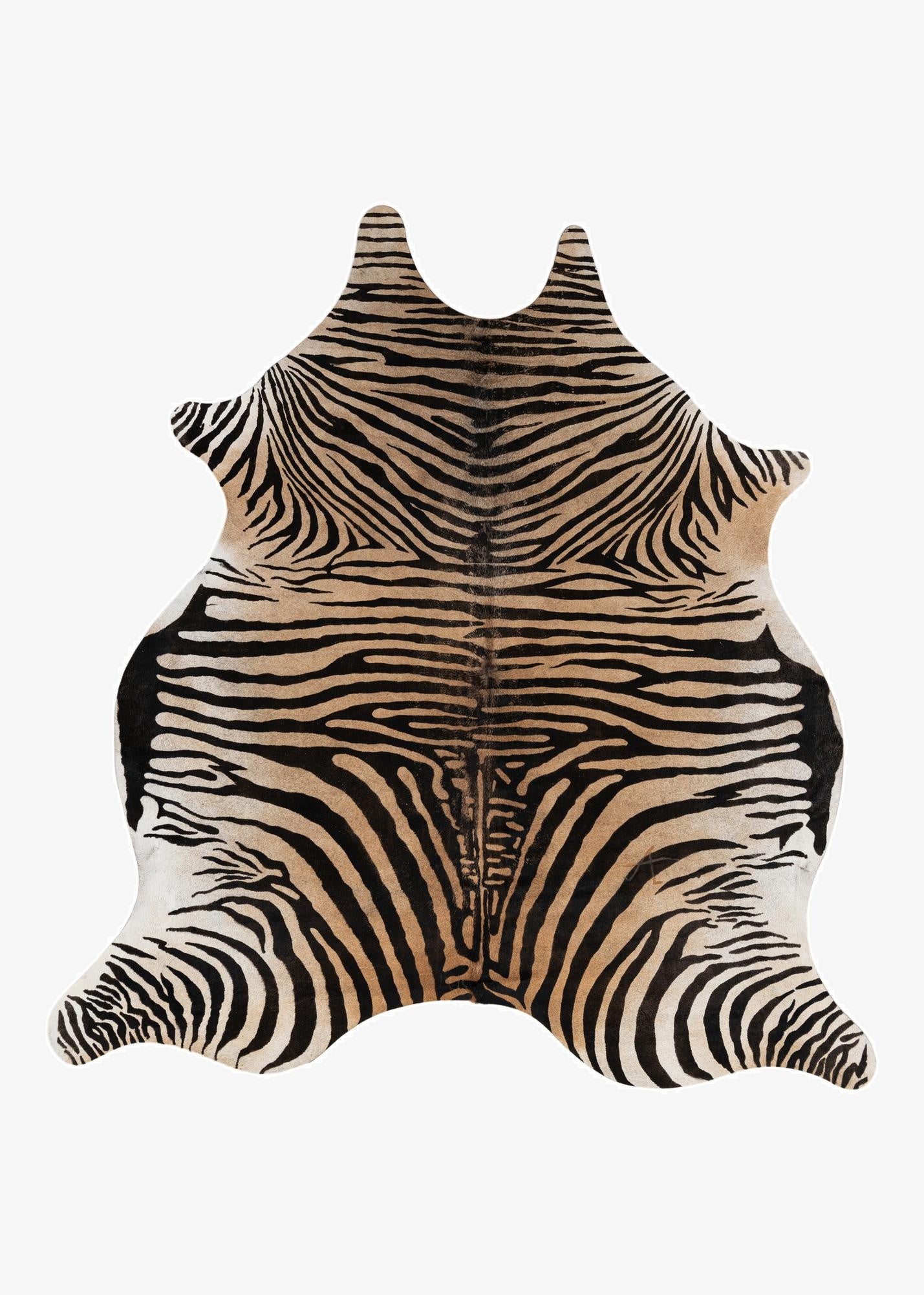 6' 6 x 6' 9 Cowhide Leather Freeform Rug