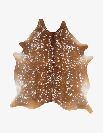 6' 8 x 7' 2 Cowhide Leather Freeform Rug