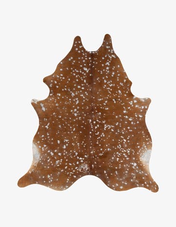 6' 2 x 6' 10 Cowhide Leather Freeform Rug