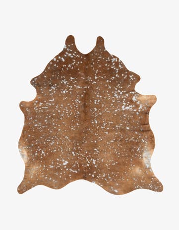 6' x 6' 6 Cowhide Leather Freeform Rug