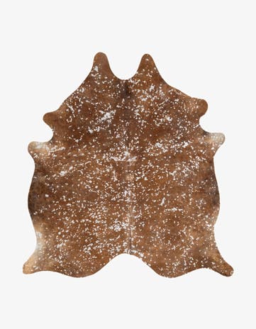 7' x 7' 6 Cowhide Leather Freeform Rug