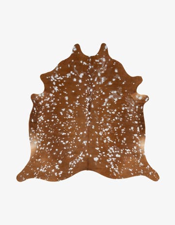 6' 1 x 6' 5 Cowhide Leather Freeform Rug