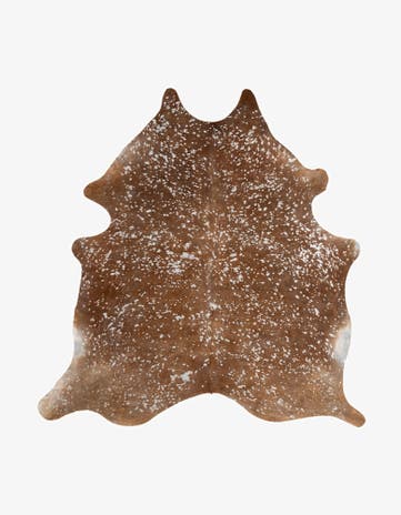 7' 2 x 7' 4 Cowhide Leather Freeform Rug