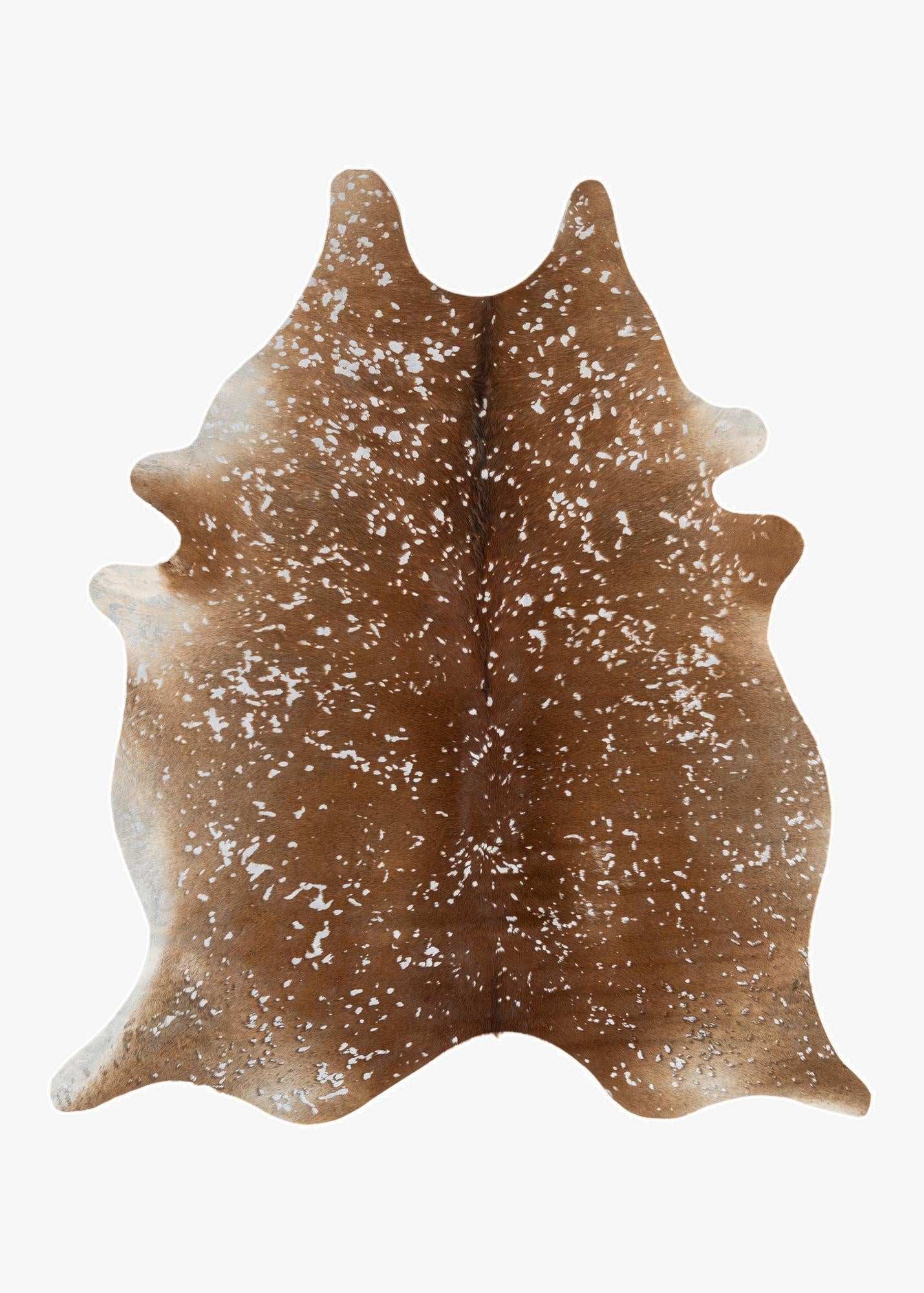 5' 9 x 6' 10 Cowhide Leather Freeform Rug