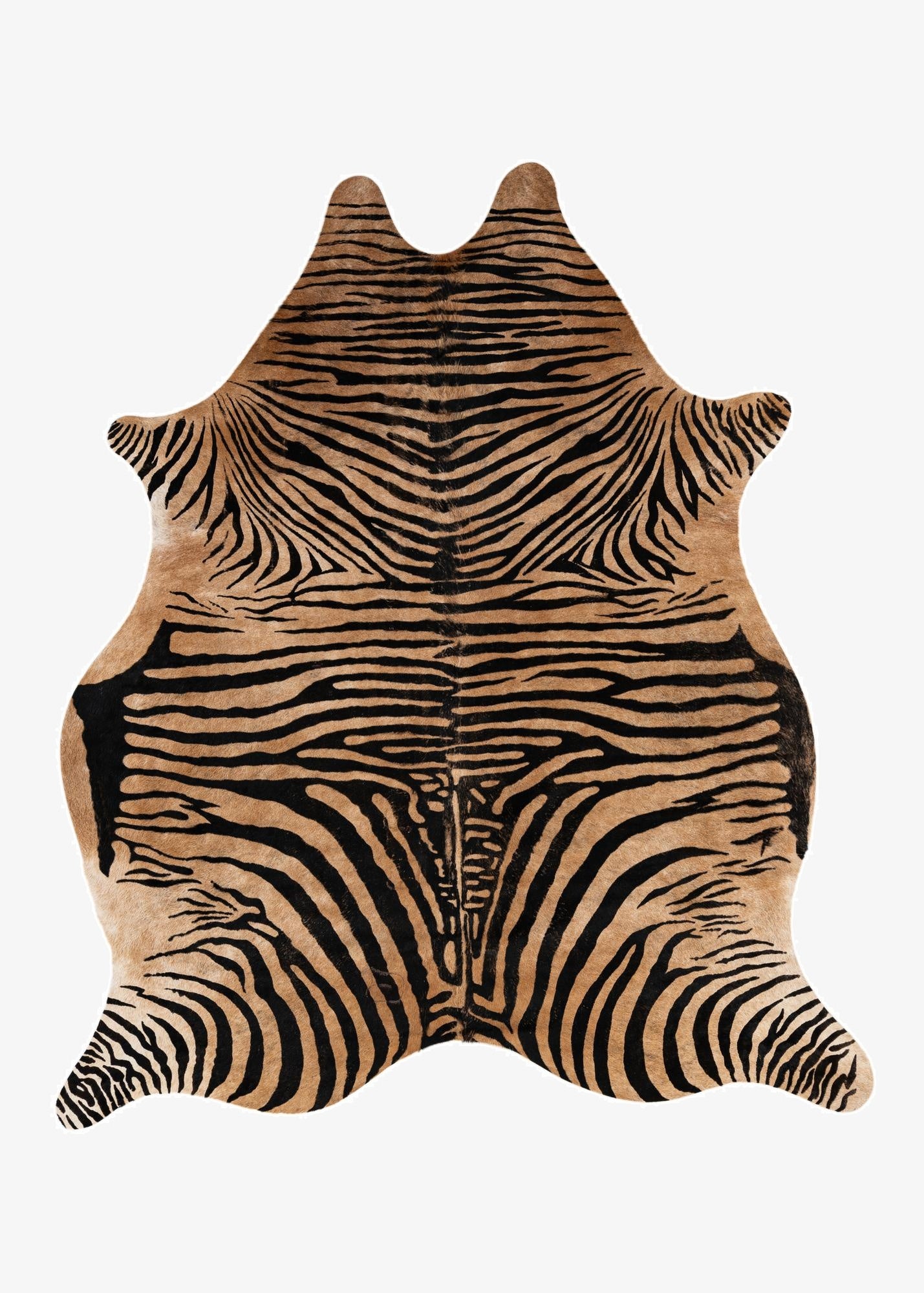 6' 3 x 7' 2 Cowhide Leather Freeform Rug