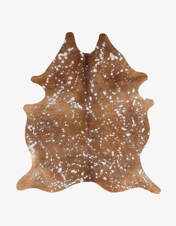 6' 3 x 6' 10 Cowhide Leather Freeform Rug