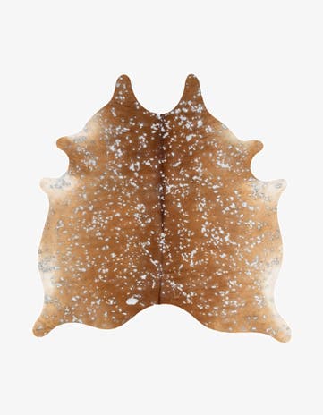 7' x 7' Cowhide Leather Freeform Rug