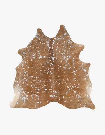 6' 2 x 6' 3 Cowhide Leather Freeform Rug