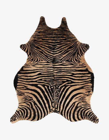 6' x 7' 2 Cowhide Leather Freeform Rug