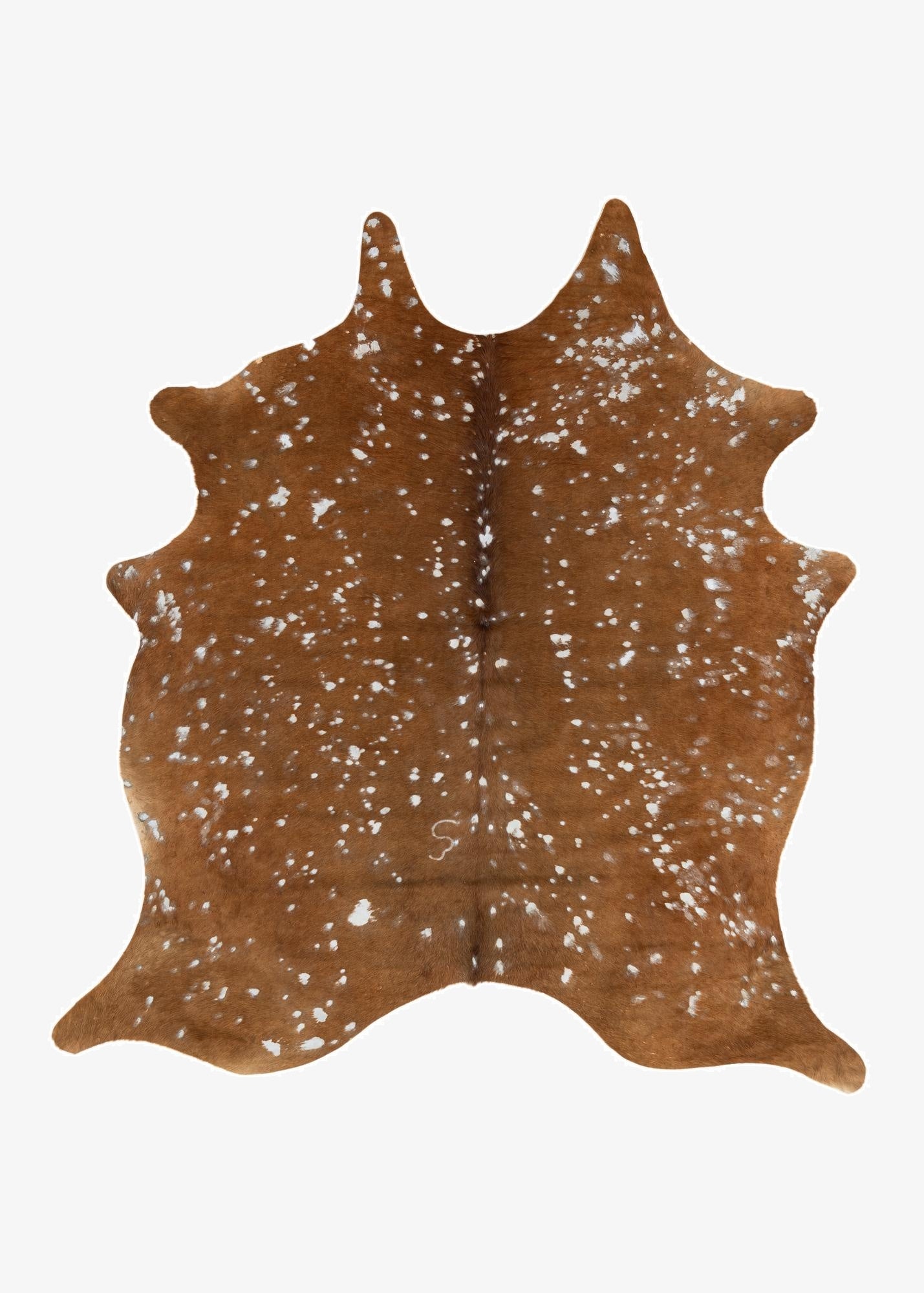 6' 5 x 6' 10 Cowhide Leather Freeform Rug