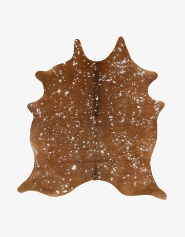 6' 5 x 6' 10 Cowhide Leather Freeform Rug