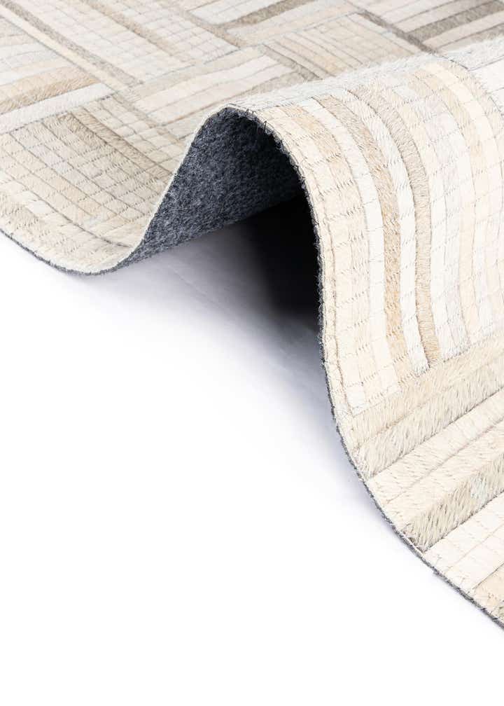 5' 3 x 8' Cowhide Leather Rug