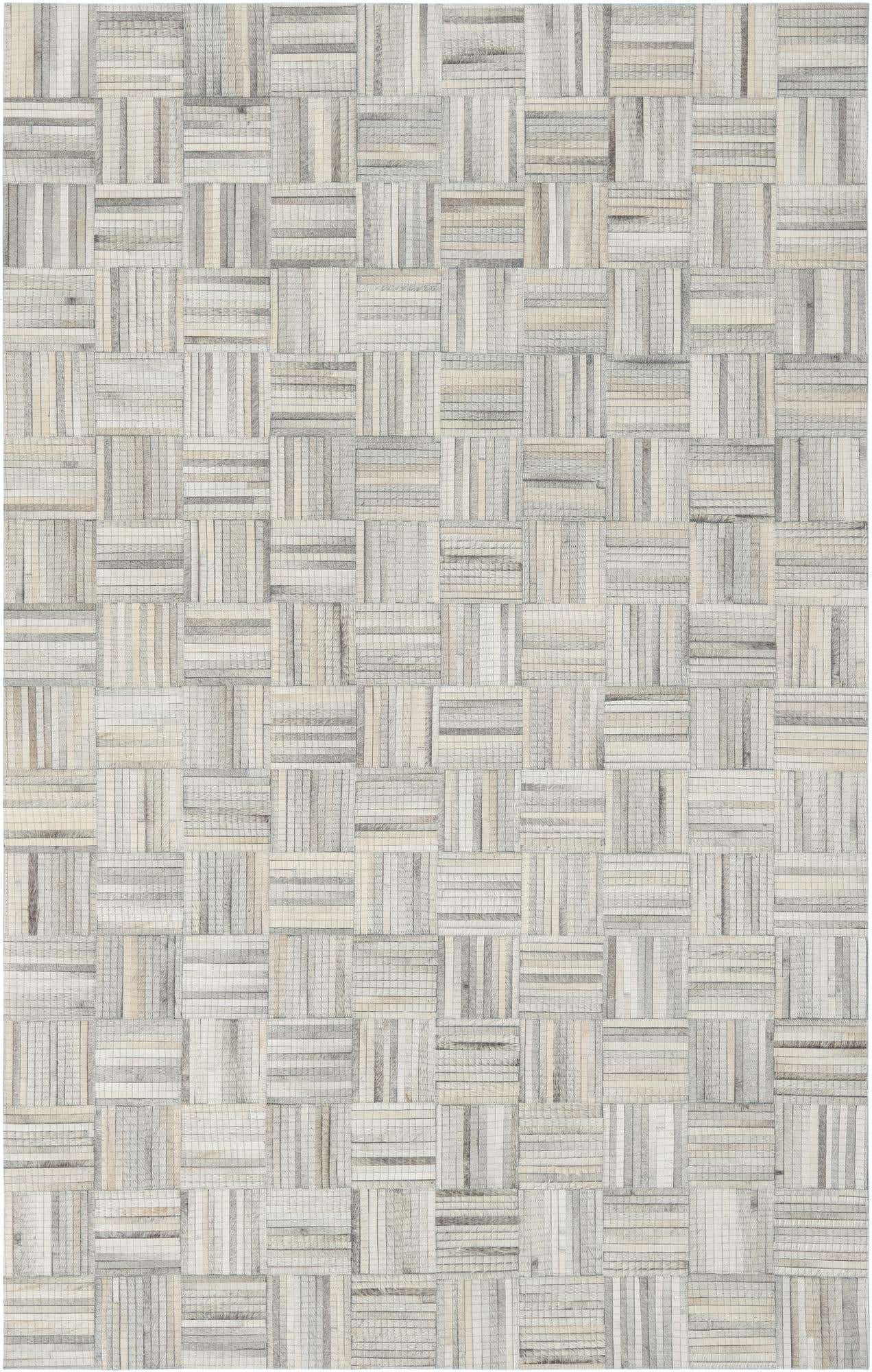 5' 3 x 8' Cowhide Leather Rug