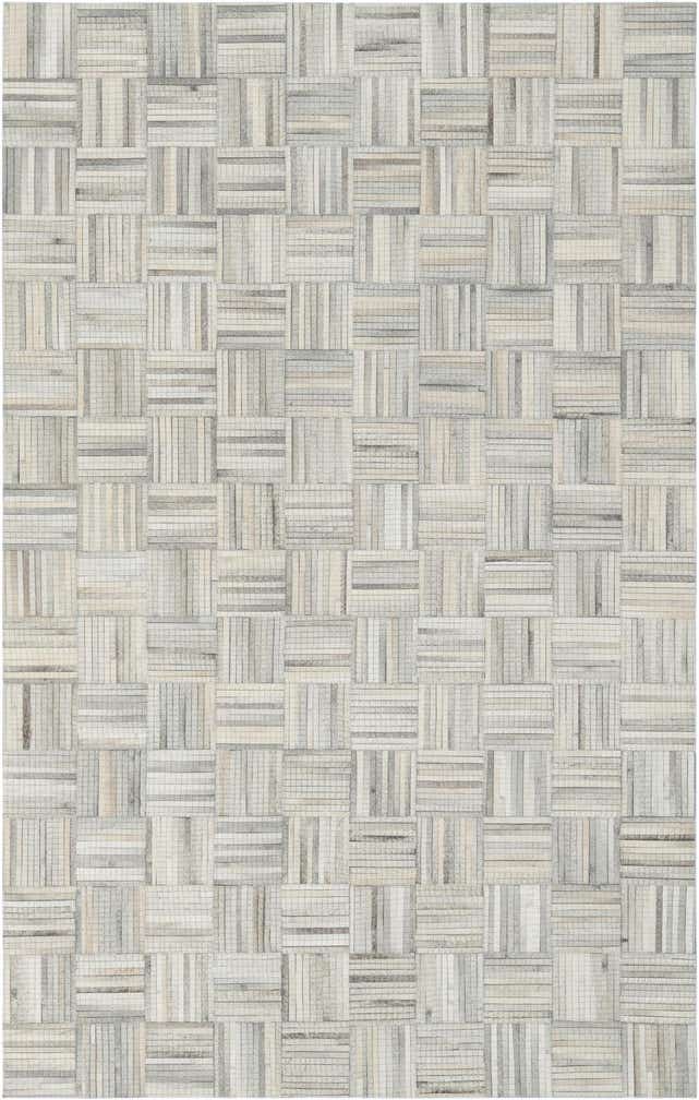 5' 3 x 8' Cowhide Leather Rug