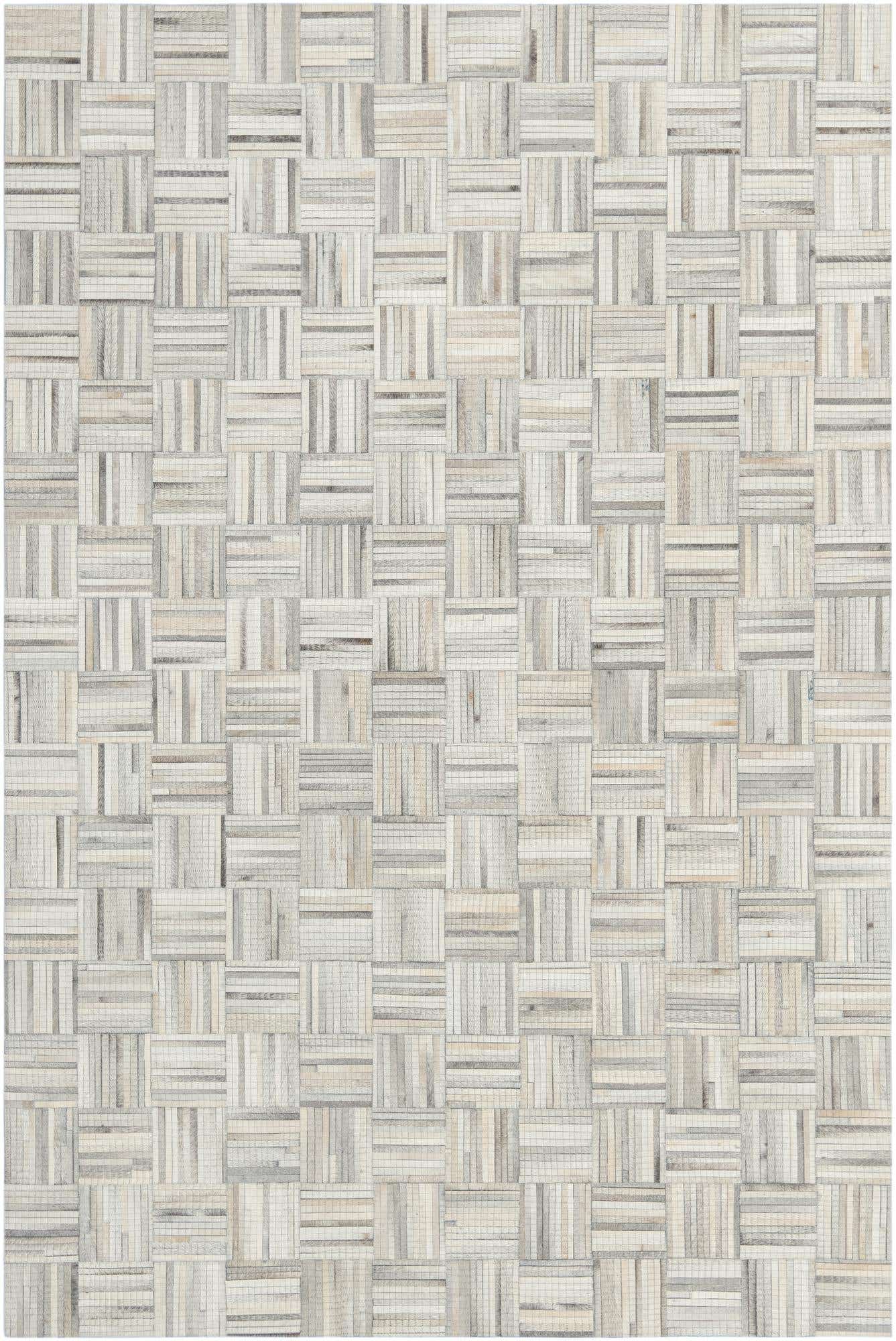 6' 1 x 9' Cowhide Leather Rug