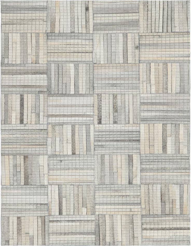 Detail image of 2' 2 x 4' 1 Cowhide Leather Runner Rug