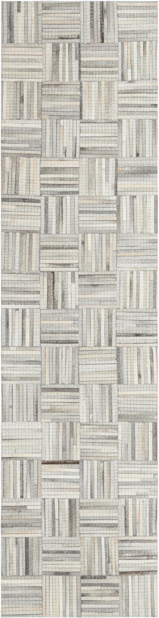 2' 2 x 8' Cowhide Leather Runner Rug