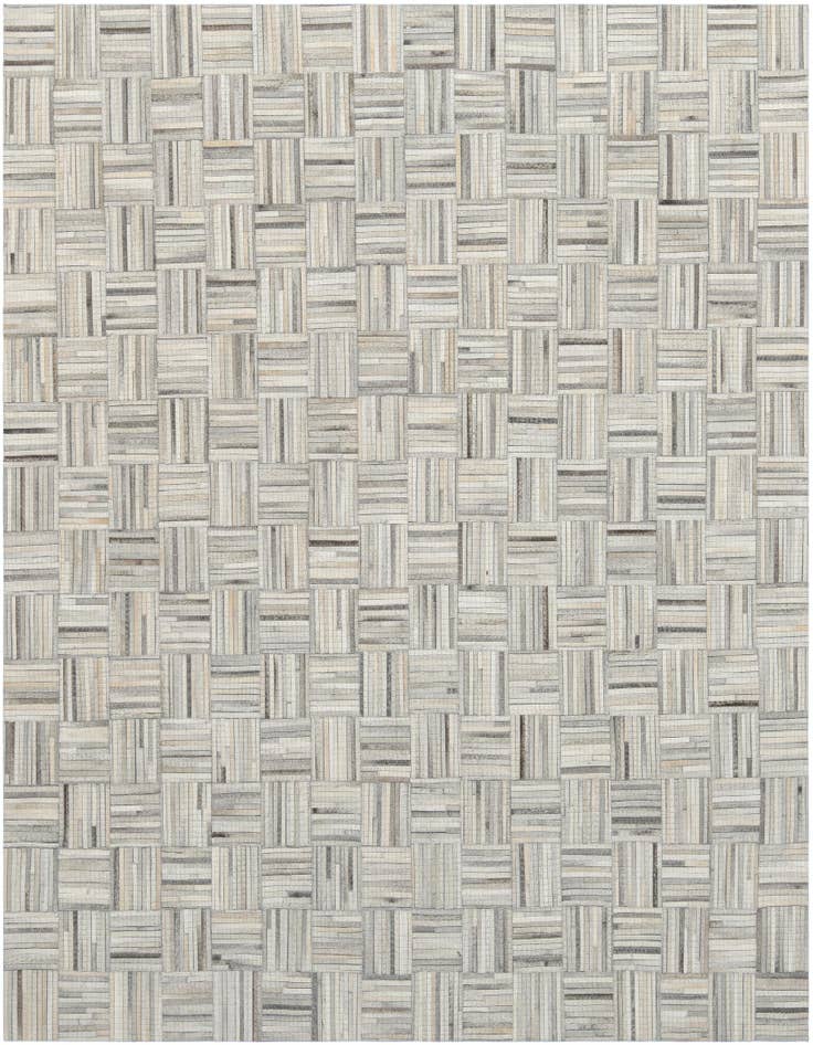 Detail image of 7' 10 x 7' 10 Cowhide Leather Square Rug