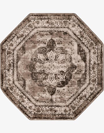Light Brown Monaco Octagon Rug