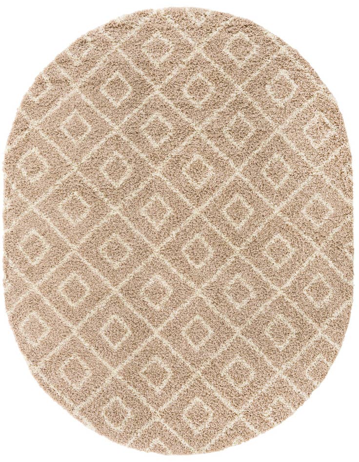 Detail image of 7' 10 x 10' Lattice Shag Oval Rug