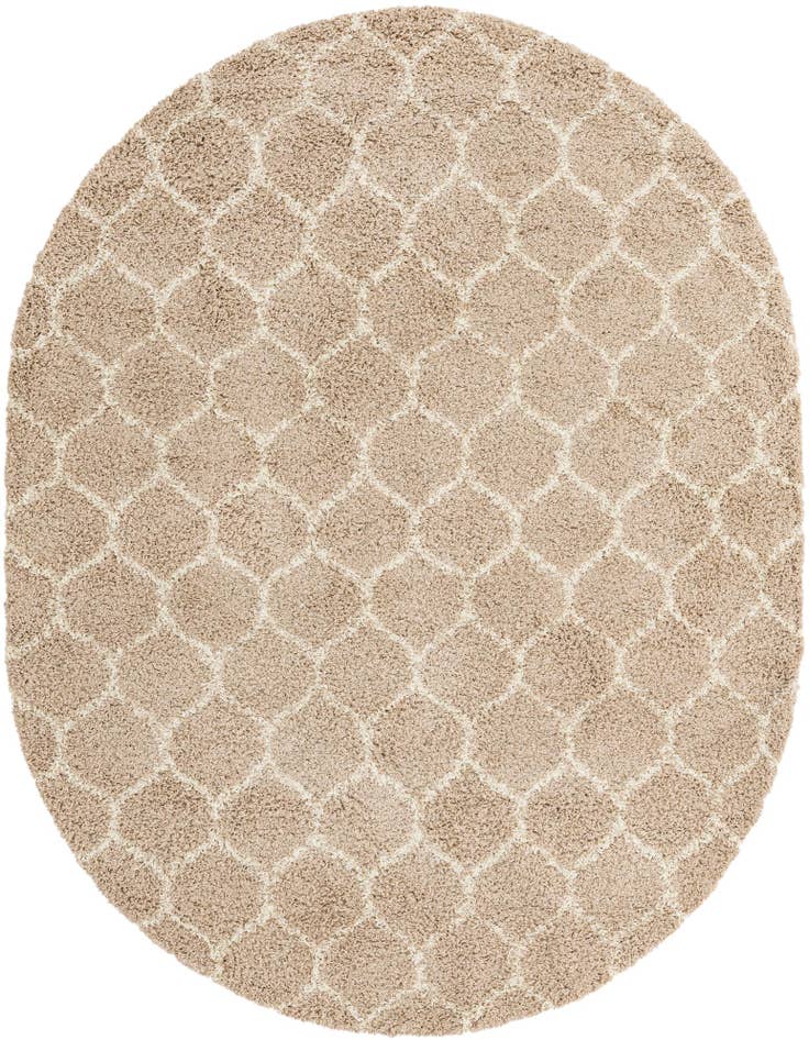 Detail image of 7' 10 x 10' Lattice Shag Oval Rug