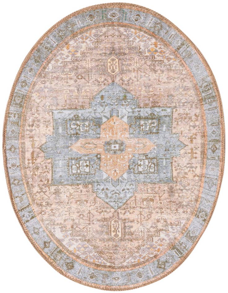 Detail image of 2' x 3' Washable Timeless Oval Rug