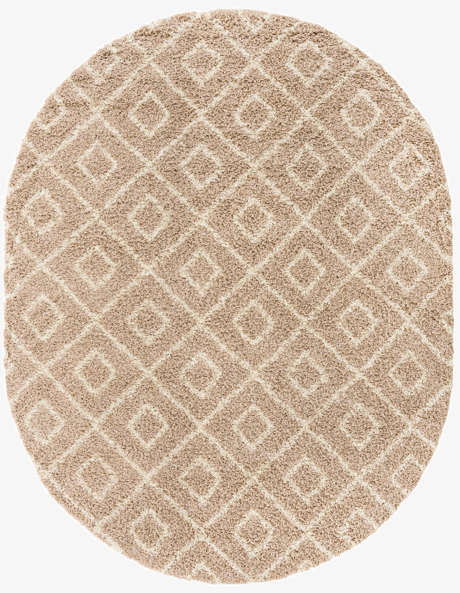 7' 10 x 10' Trellis Shag Oval Rug