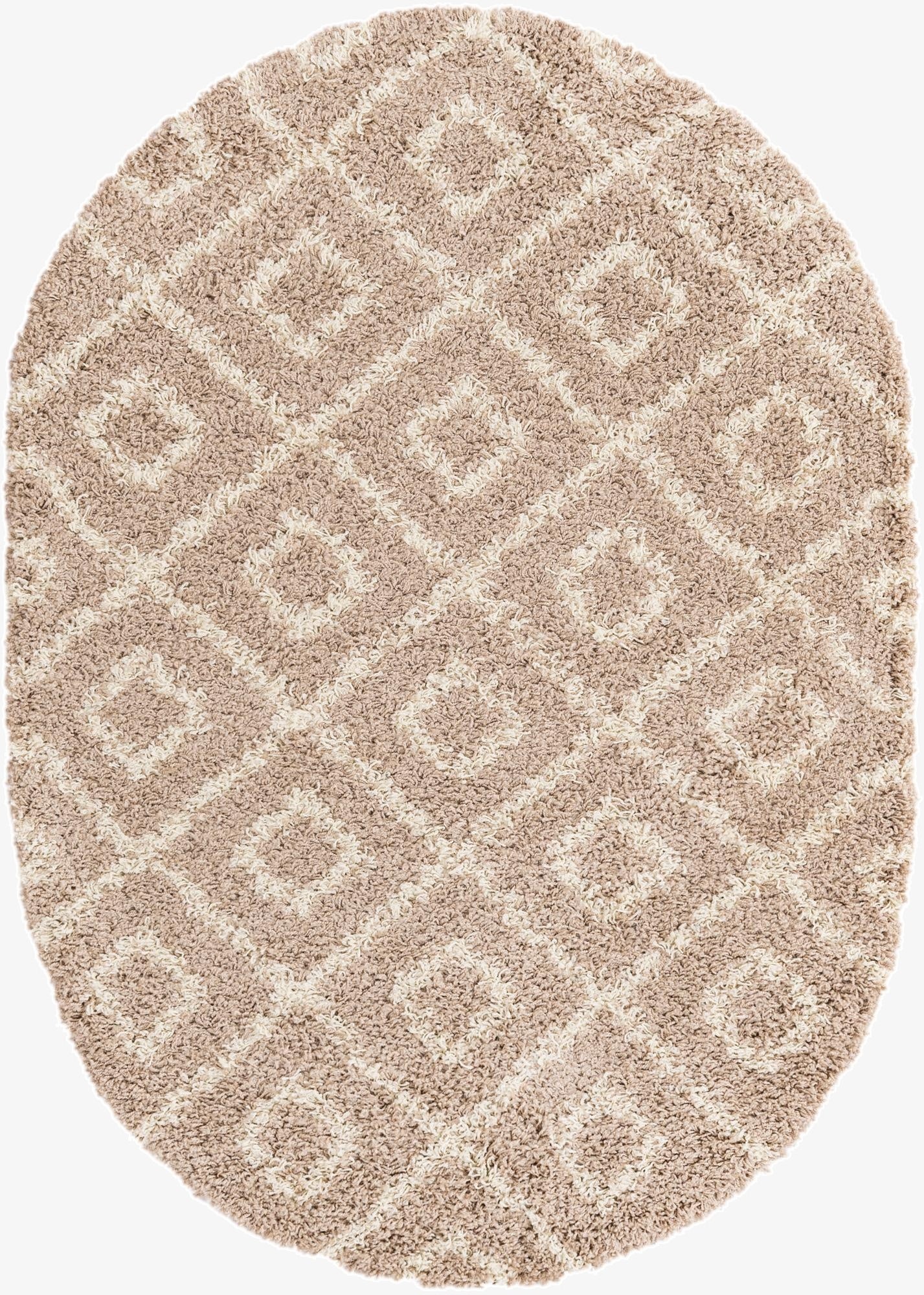 4' x 6' Trellis Shag Oval Rug