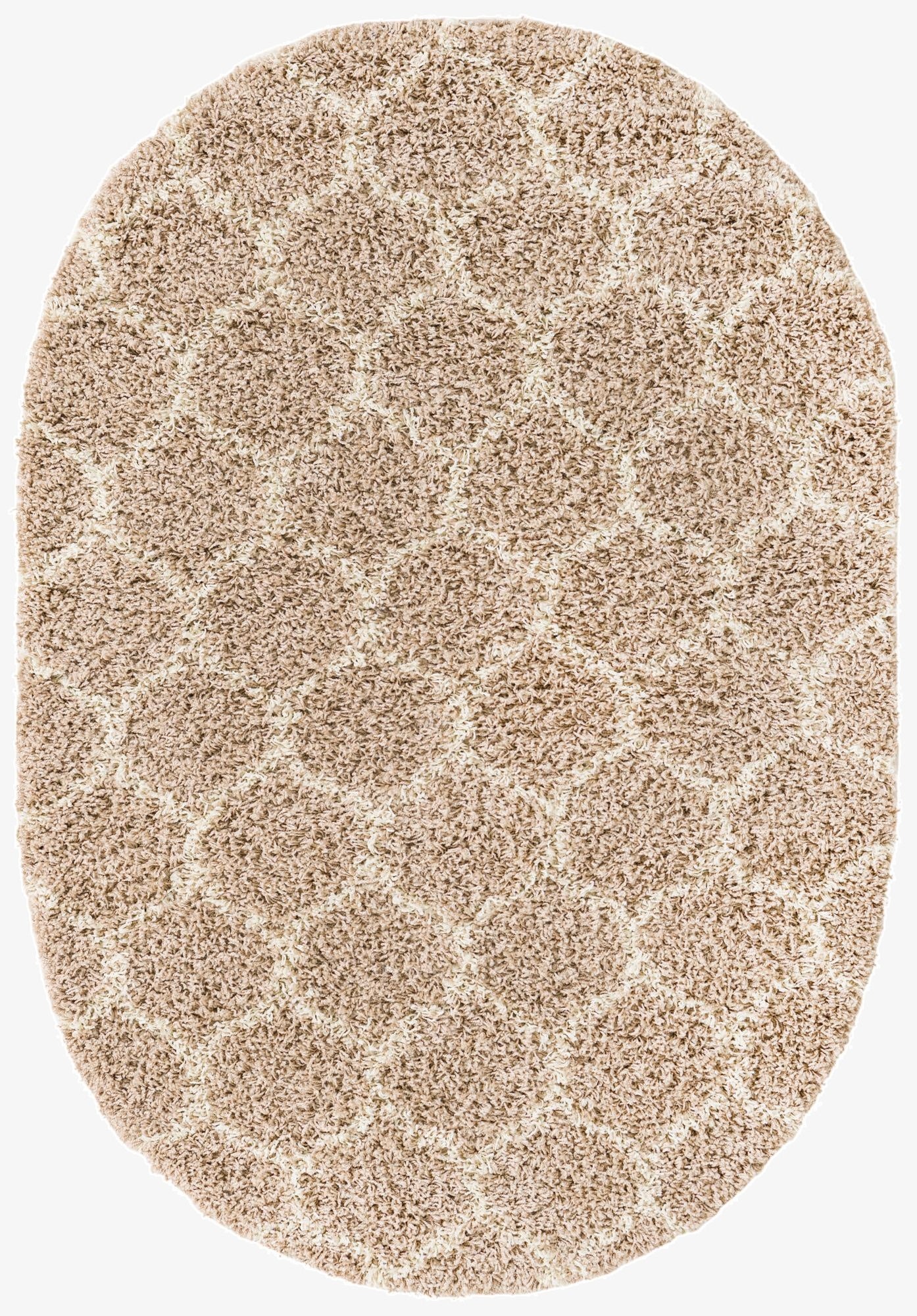 4' x 6' Trellis Shag Oval Rug