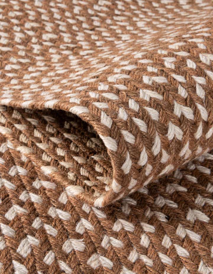 2' x 3' 1 Handmade Tweed Braided Jute Oval Rug