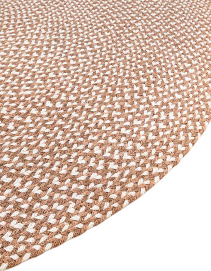 2' x 3' 1 Handmade Tweed Braided Jute Oval Rug