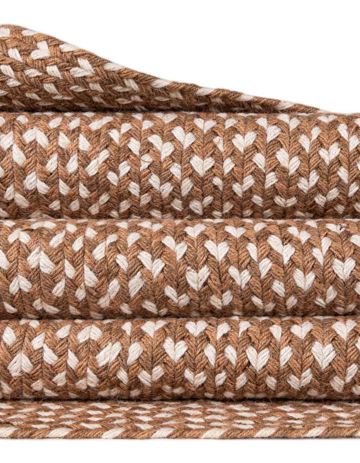 2' x 3' 1 Handmade Tweed Braided Jute Oval Rug