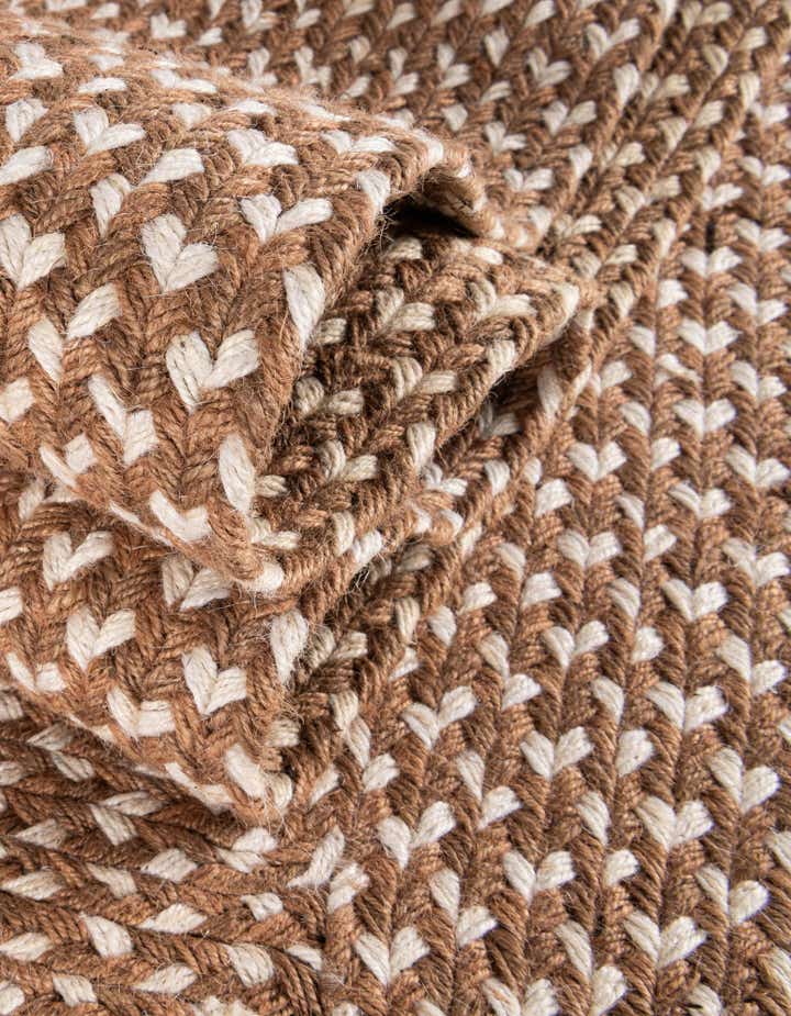 2' x 3' 1 Handmade Tweed Braided Jute Oval Rug