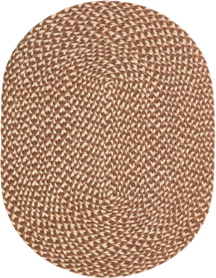 Detail image of 2' x 3' 1  Hand Tweed Braided Jute Oval Rug